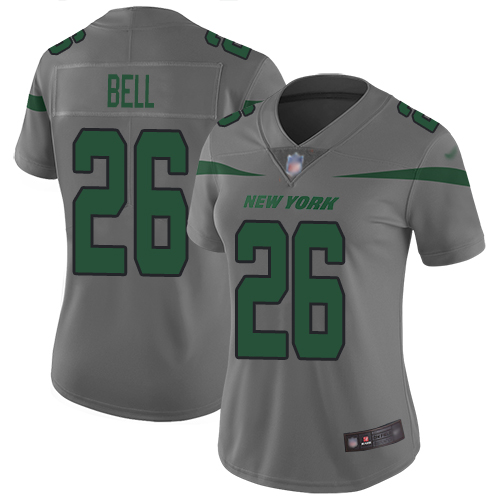 New York Jets Limited Gray Women LeVeon Bell Jersey NFL Football #26 Inverted Legend->women nfl jersey->Women Jersey